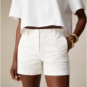 J. Crew 4" Stretch Chino Short in White - Size 0 New with tags!